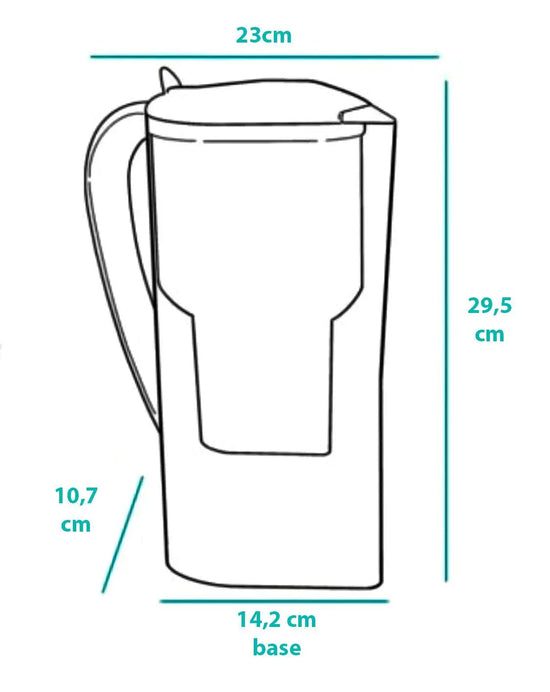 Alkanatur Alkaline Ionised Antioxidant Jug Pink - Alkaline World