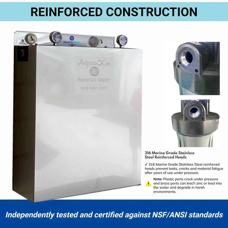 AquaCo Whole House Three Stage Water Filter System AquaCo