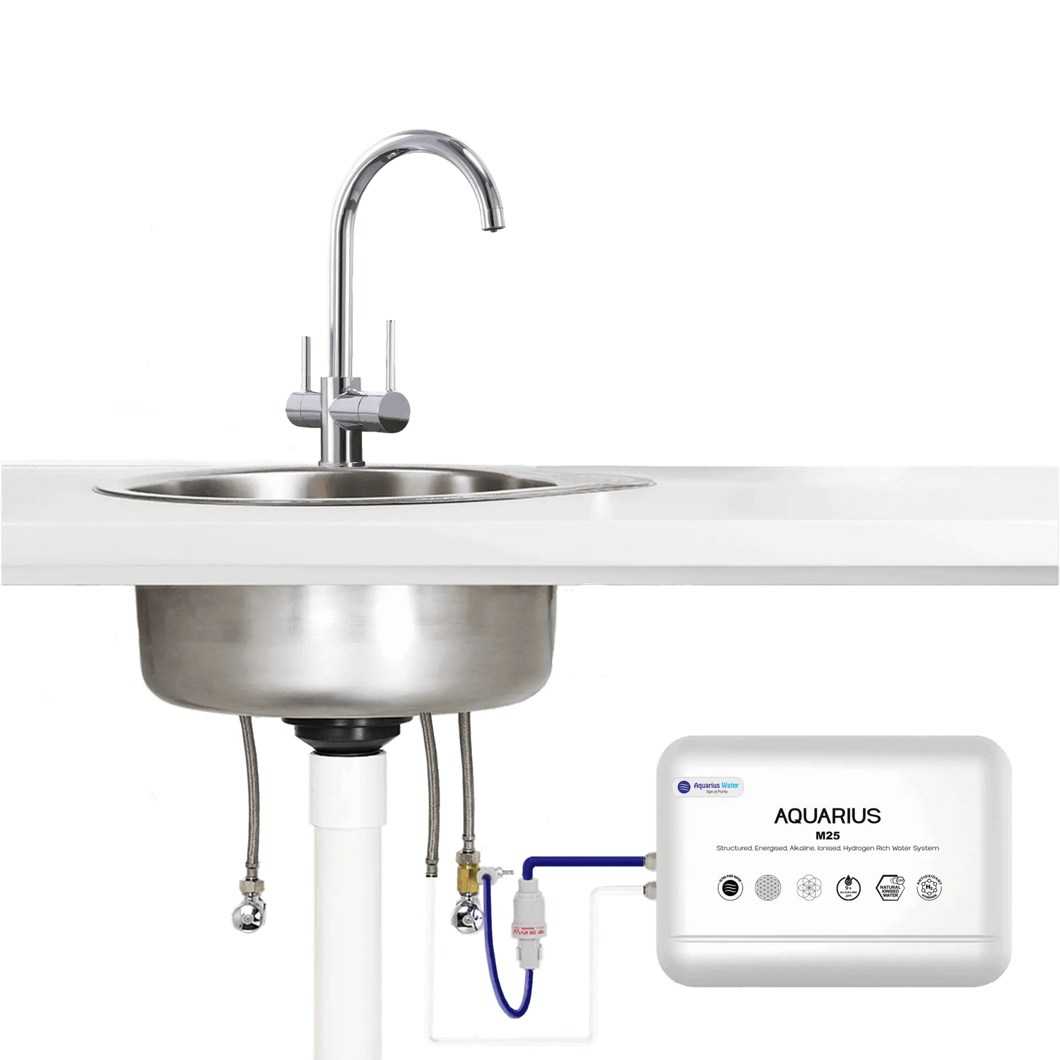 Aquarius M25 Alkaline Ionised Structured Water System - Under Sink Option Aquarius Wellness