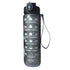 1 Lt BPA FREE Motivational Sports Water Bottle with Time Marker - Alkaline World