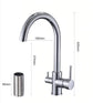 3 Way Mixer Tap Chrome Umbrella Style 360 Rotation Aquarius Water