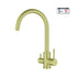 3 Way Mixer Tap Gold Umbrella Style 360 Rotation Aquarius Water
