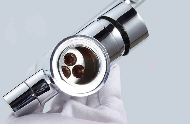 3 Way Mixer Tap Gold Umbrella Style 360 Rotation Aquarius Water