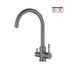 3 Way Mixer Tap Gunmetal Umbrella Style 360 Rotation Aquarius Water