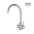 3 Way Mixer Tap Nickel Umbrella Style 360 Rotation Aquarius Water