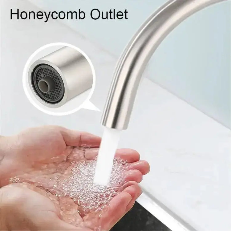 3 Way Mixer Tap Nickel Umbrella Style 360 Rotation Aquarius Water