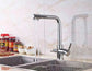 3 way mixer tap Luxury Chrome Brass Kitchen Faucet Dual Handle Aquarius Water