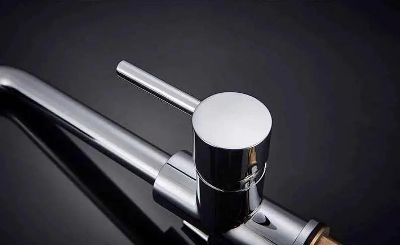 3 way mixer tap Luxury Chrome Brass Kitchen Faucet Dual Handle Aquarius Water