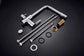 3 way mixer tap Luxury Chrome Brass Kitchen Faucet Dual Handle Aquarius Water