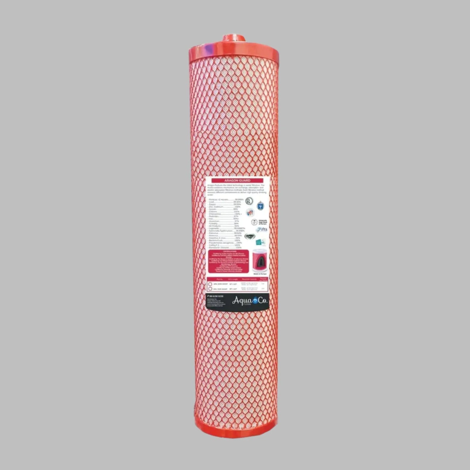 AquaCo Aragon Filter Cartridge 20" x 4.5" - Alkaline World