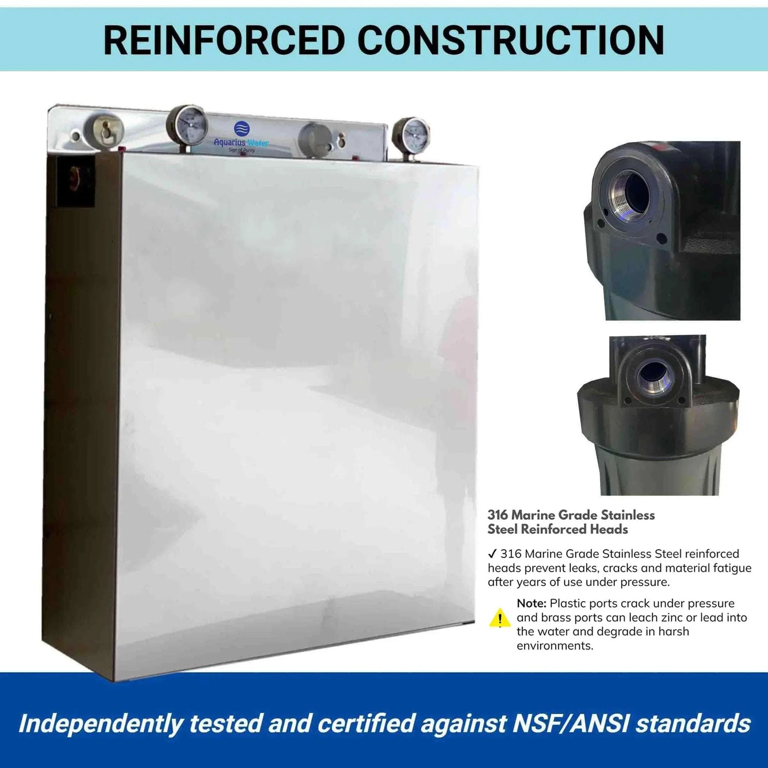 AquaCo Whole House Three Stage Water Filter System - Alkaline World