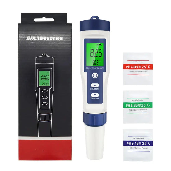Aquarius Water 5 in 1  Digital Meter TDS EC Salinity TEMP PH Water Tester Aquarius Water