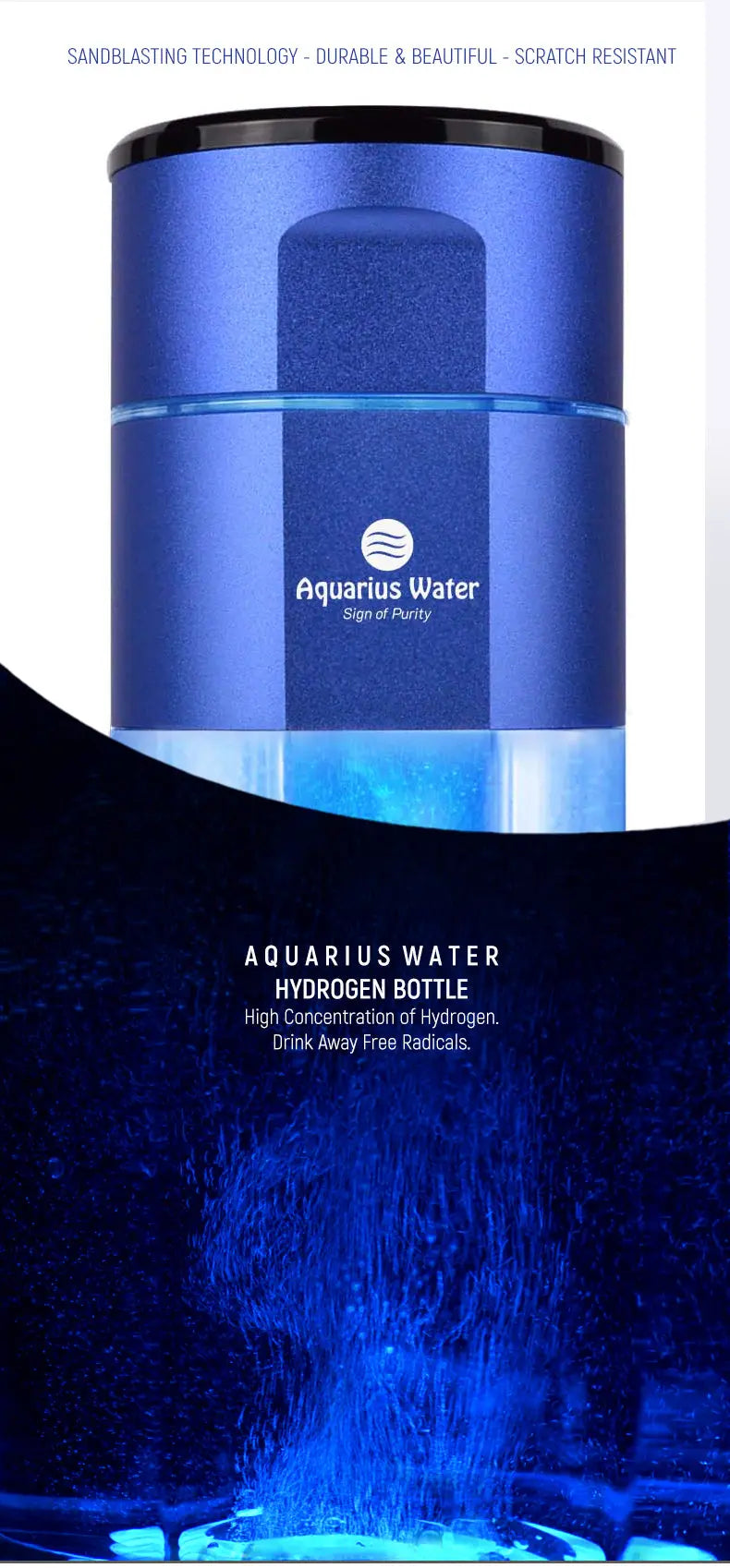 Aquarius Water Hydrogen Bottle 5000 ppb Aquarius Water