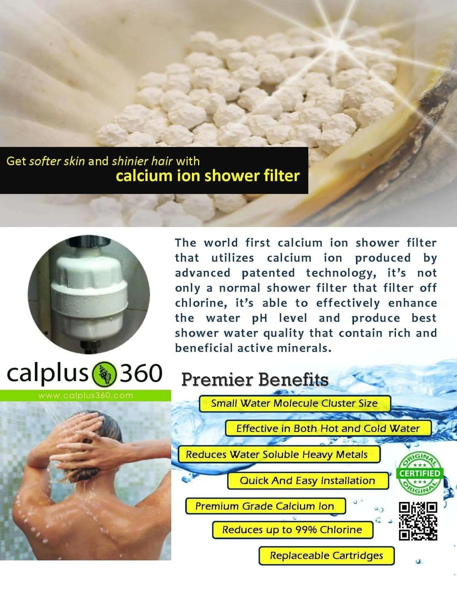 Aquarius Water Shower Filter Set C360 Set Calplus360