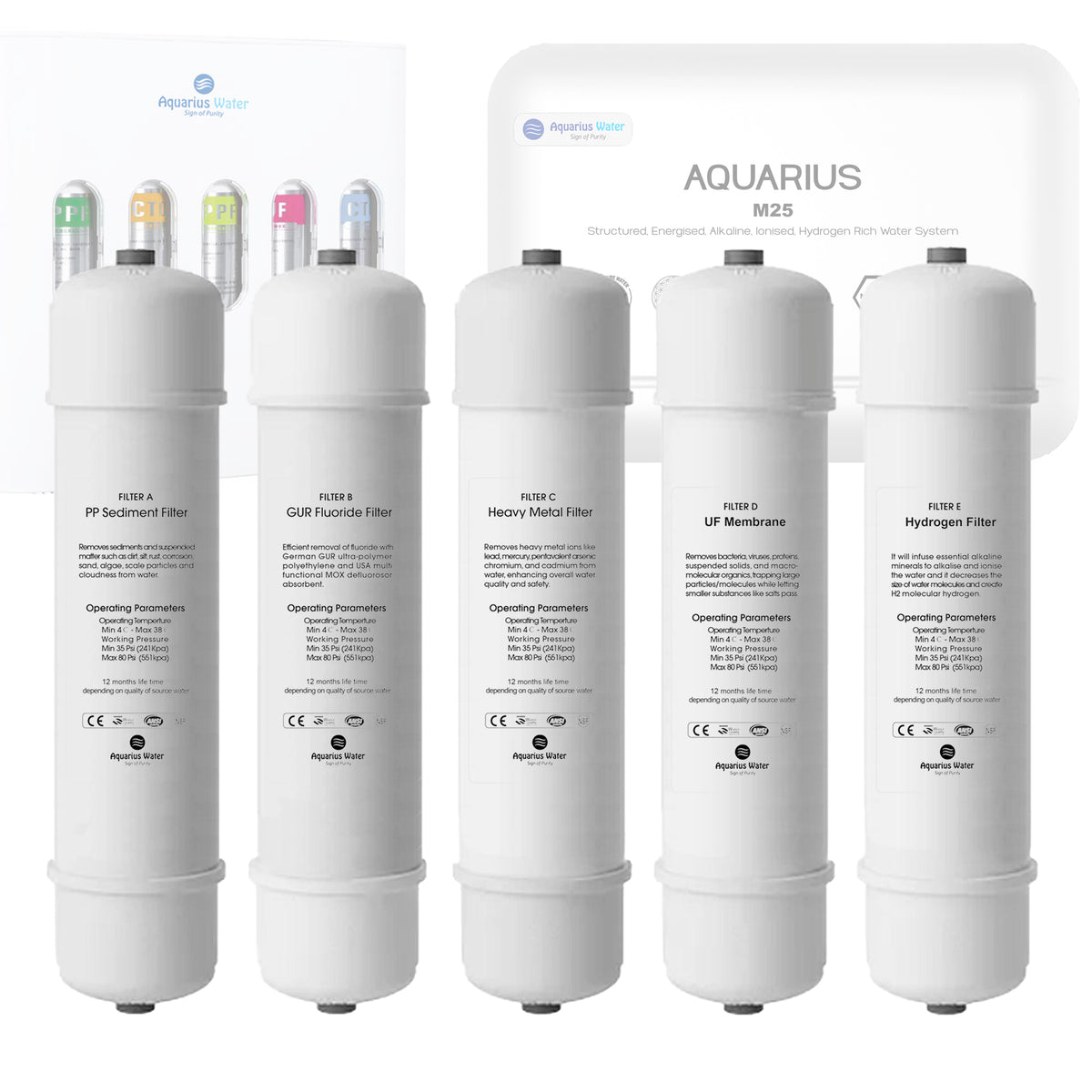 Aquarius M25 Hydration System Replacement Filter Pack