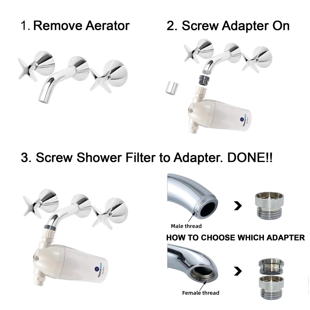 Bath to Shower Filter Connector Option B