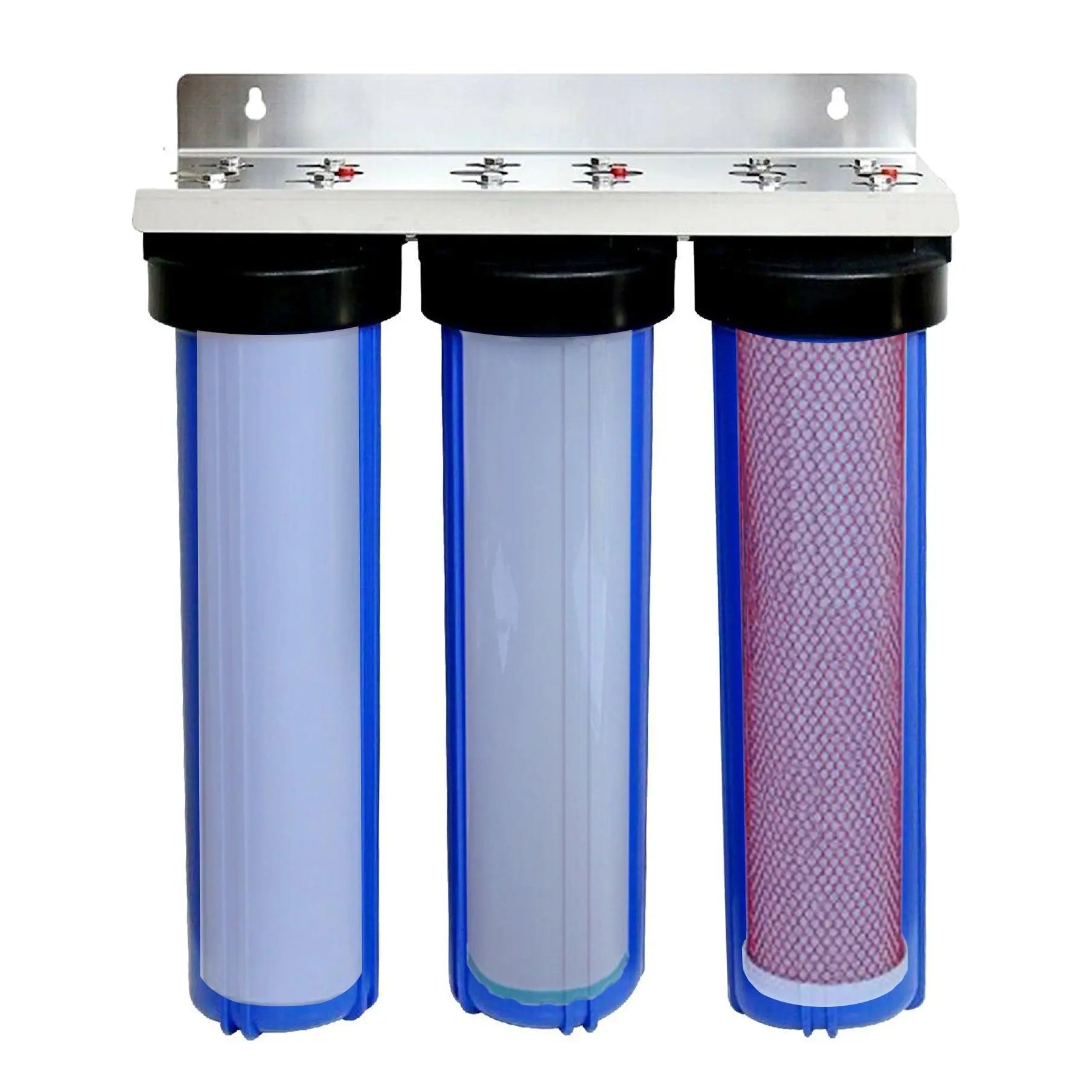 Fluoride Removal Replacement Filters Whole-House Triple System 20" x 4.5" - Alkaline World