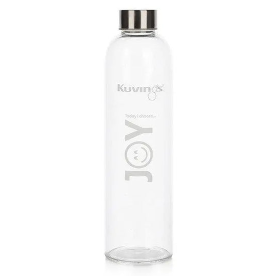 Joy – NEW 1 Litre Glass Bottle with Stainless Steel Lid - Alkaline World