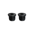 Aquarius Wellness pressure gauge plug 1/4-inch for housing cap, shown in black with threaded connection.
