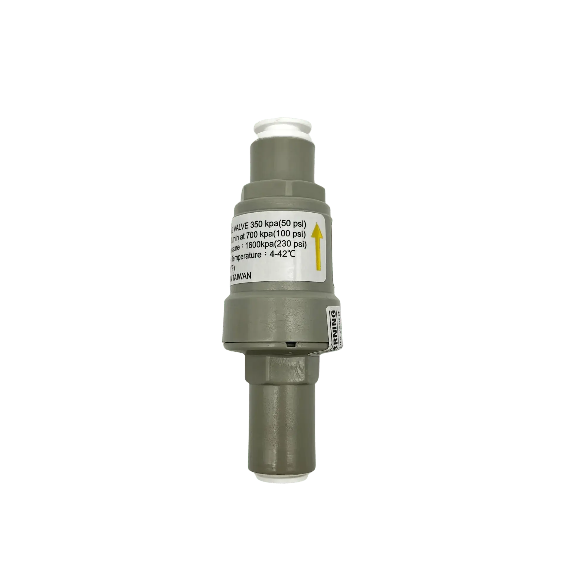 Pressure Limiting protection Valve With Dual Check Valve 1/4" Quick OD, 50 psi - Alkaline World