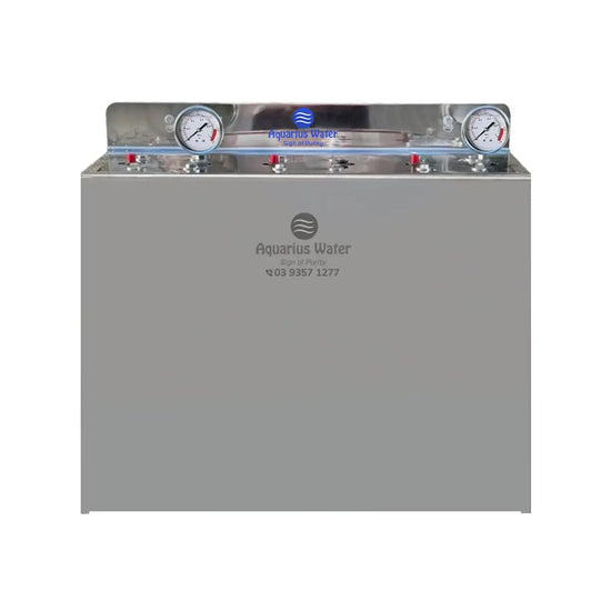 Whole House Triple System 10" X 4.5" Stainless Steel Cover Aquarius Water