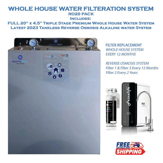 Whole House Water Filter System RO20 Pack Aquarius Water