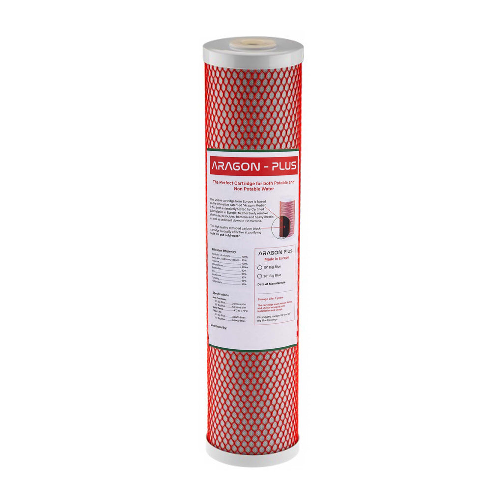 Aquarius Water Aragon Filter Cartridge 20 x 4.5 inches for whole house water filtration system.