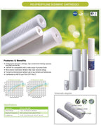 Aquarius Water Polyspun Sediment Filter Cartridge, 10 x 4.5 inches, for whole house water filtration system.