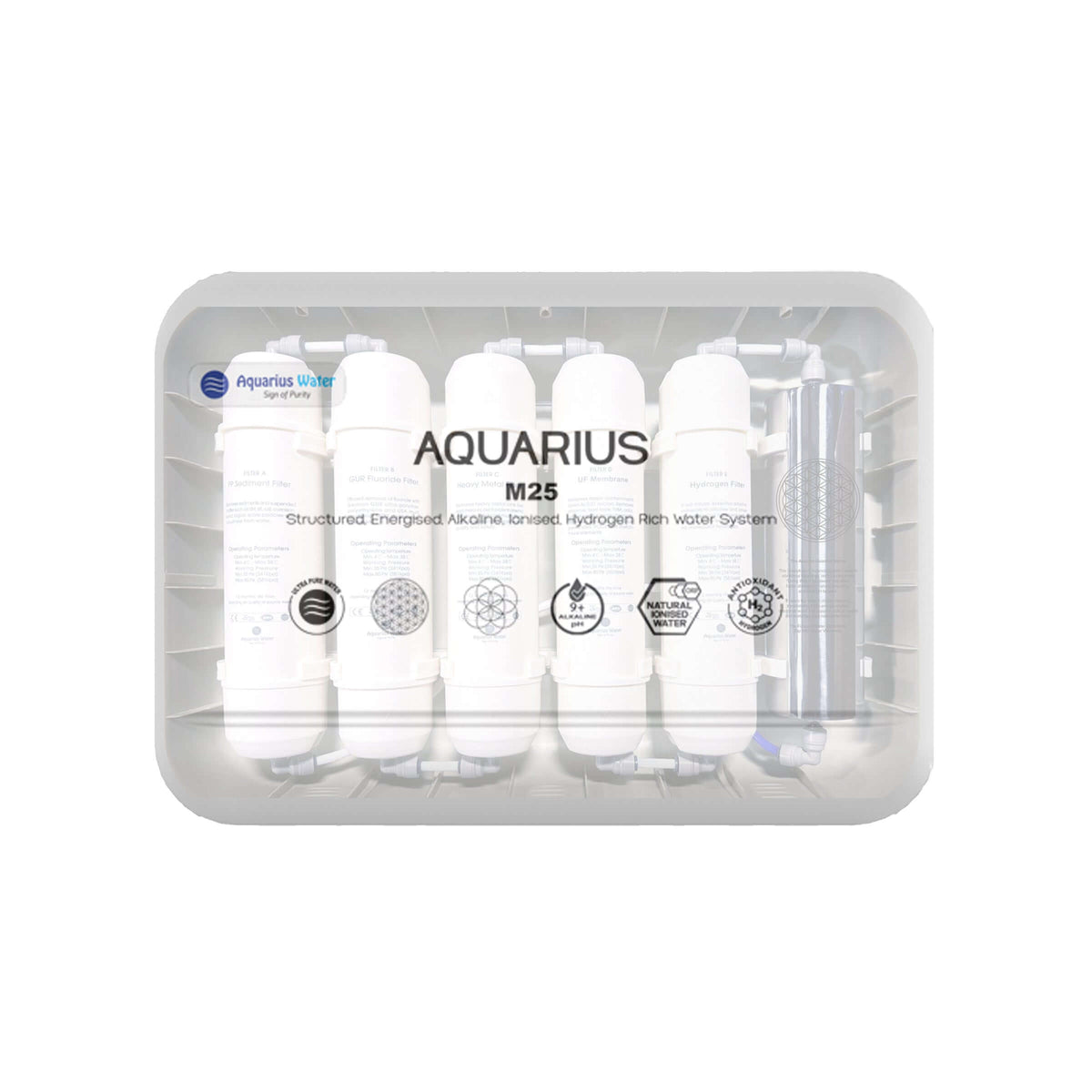 Aquarius Wellness Ultimate Whole House Water Filtration System with alkaline, fluoride, and PFAS removal for clean, safe tap water.
