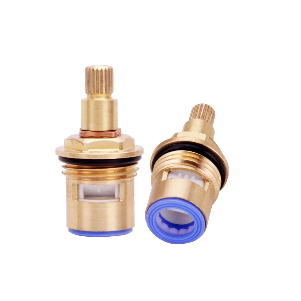 Aquarius Wellness replacement cartridge for 3-way mixer tap with pullout spout, showing the internal valve and plumbing components.