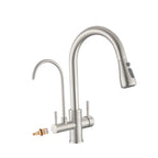 Aquarius Wellness replacement cartridge for 3-way mixer tap with pullout spout, showing the cartridge and connection details.
