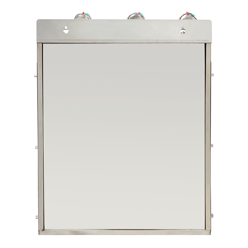Aquarius Whole House Triple System with stainless steel cover, 20-inch by 4.5-inch, for comprehensive water filtration.