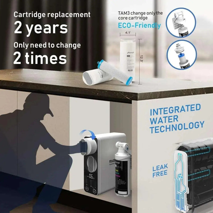 FrizzLife PD600 Reverse Osmosis Alkaline Water Filtration System Frizzlife